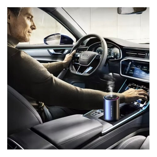 Odorizant auto cu difuzor de parfum Lumină colorată 3 moduri de pulverizare pornire/oprire automată